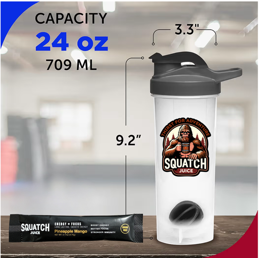 24 oz Squatch Juice Shaker bottle