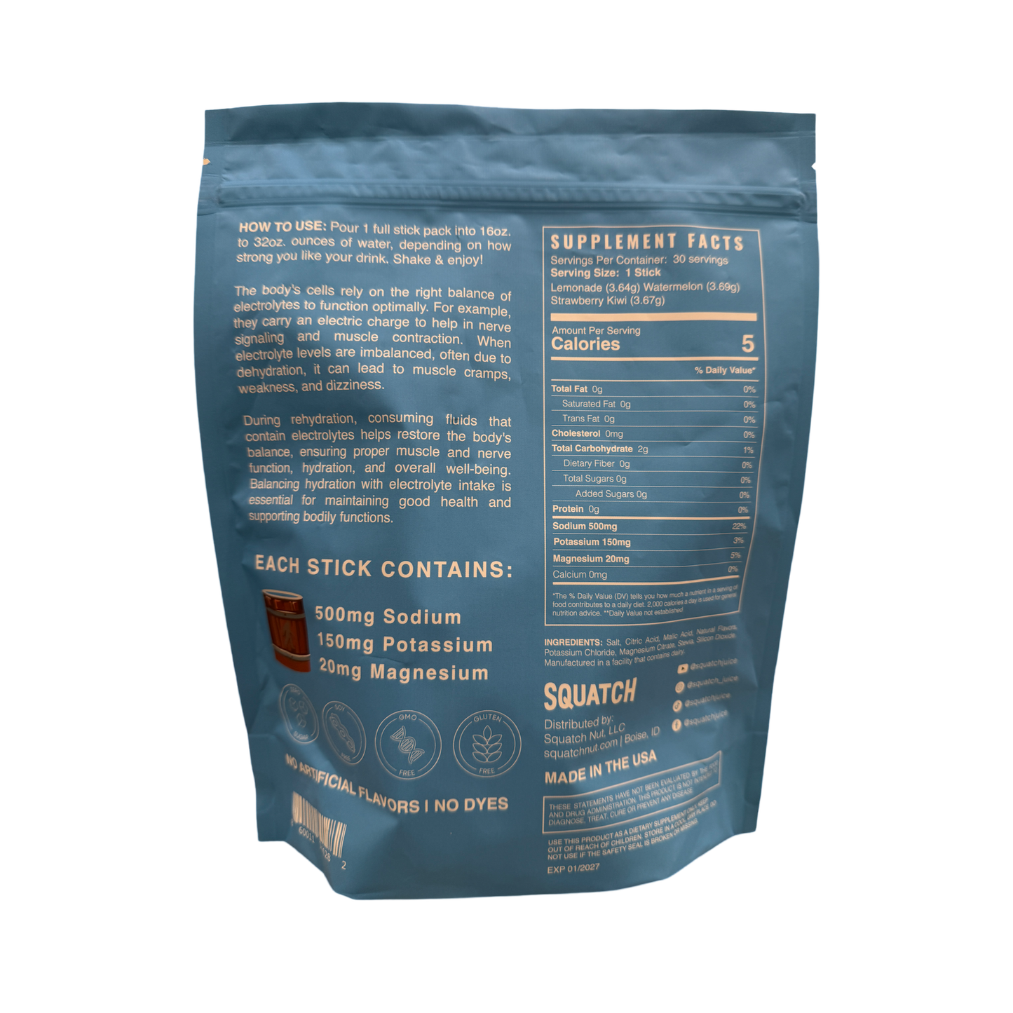 Squatch Juice Hydration - 4 Flavored Multipack